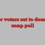 senior voters set to dominate snap poll