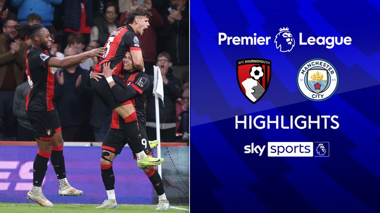 Highlights from the Premier League match between Bournemouth and Manchester City