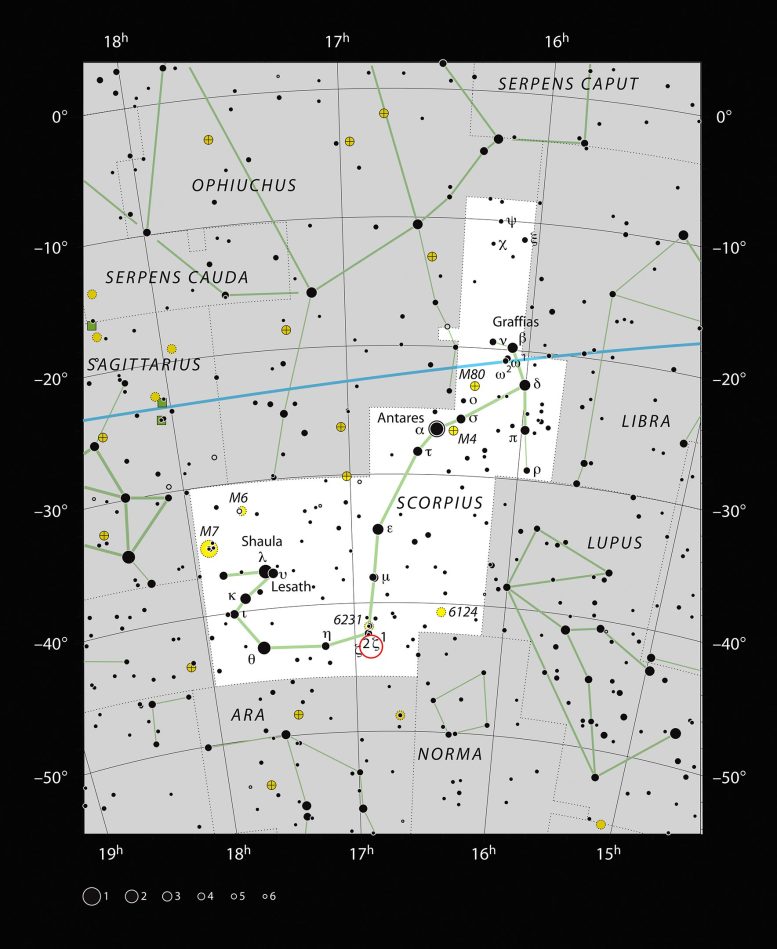 Dark Wolf Nebula in Scorpius Constellation