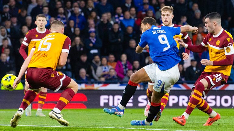 Cyriel Dessers equalises for Rangers at Hampden Park