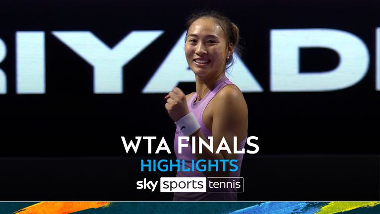 Highlights of Qinwen Zheng vs Barbora Krejcikova in the WTA Finals.