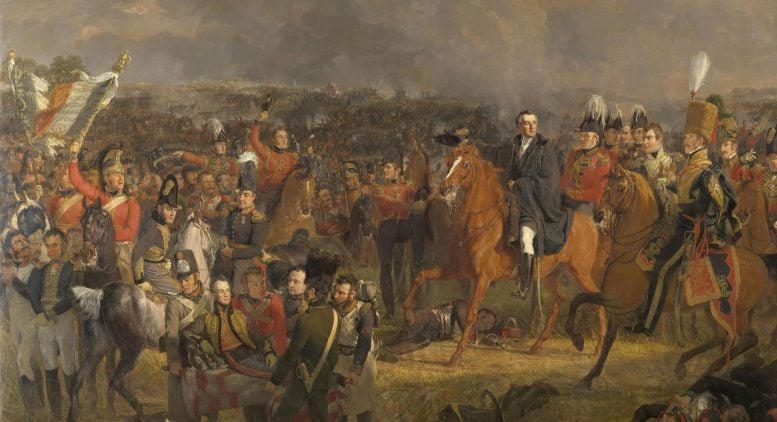 The Battle of Waterloo Oil on Canvas