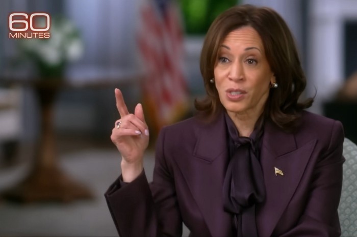 Kamala Harris in her ‘60 Minutes’ interview on CBS in October