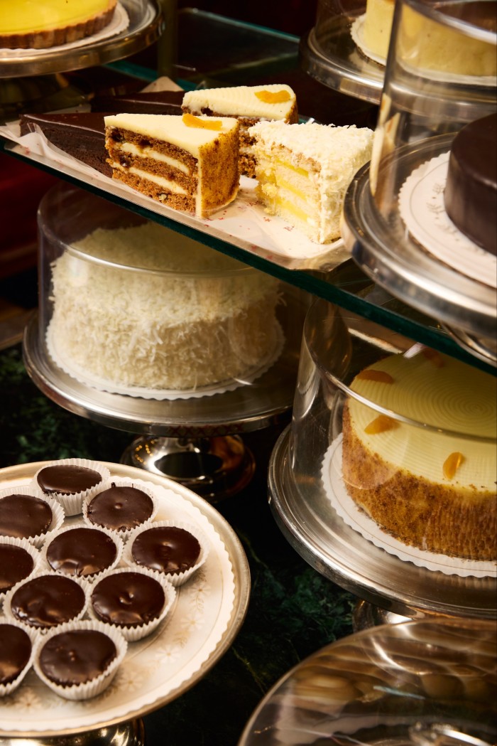 A selection of cakes in the deli counter