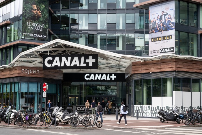 View of Canal+ headquarters in Issy-les-Moulineaux, Paris, France