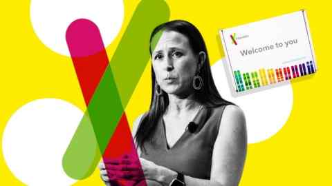 Anne Wojcicki, 23andMe logo and kit