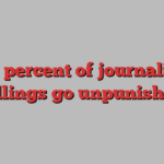 85 percent of journalist killings go unpunished