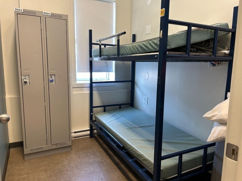 bunk beds and locker