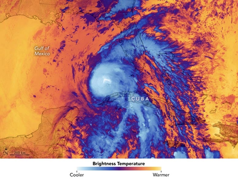 Hurricane Rafael Crosses Cuba Annotated