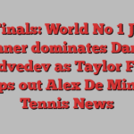 ATP Finals: World No 1 Jannik Sinner dominates Daniil Medvedev as Taylor Fritz dumps out Alex De Minaur | Tennis News