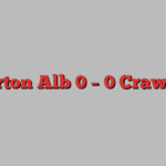 Burton Alb 0 – 0 Crawley