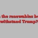 Can the renewables boom withstand Trump?