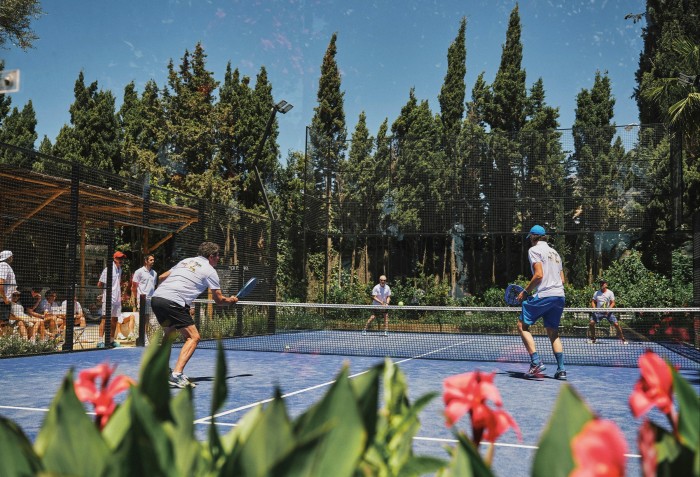 Hubertus von Hohenlohe playing padel at the Marbella Club