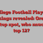 College Football Playoff rankings revealed: Oregon takes top spot, who snuck into top 12?