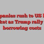 Companies rush to US bond market as Trump rally cuts borrowing costs