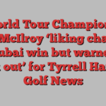 DP World Tour Championship: Rory McIlroy ‘liking chances’ of Dubai win but warned to ‘look out’ for Tyrrell Hatton | Golf News