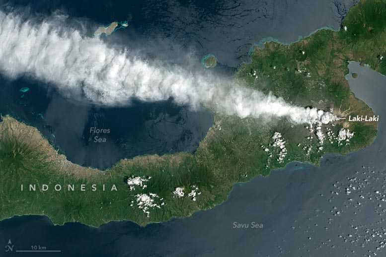 Mount Lewotobi Laki Laki Volcano Erupts November 2024 Annotated