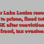 Former Lake Louise resort CFO sent to prison, fined total of $775K after convictions for fraud, tax evasion