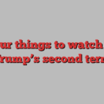 Four things to watch in Trump’s second term