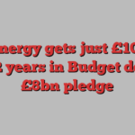 GB Energy gets just £100mn over 2 years in Budget despite £8bn pledge