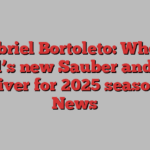 Gabriel Bortoleto: Who is Brazil’s new Sauber and Audi F1 driver for 2025 season | F1 News