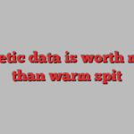 Genetic data is worth more than warm spit