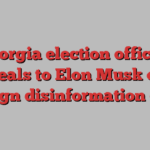 Georgia election official appeals to Elon Musk over foreign disinformation on X