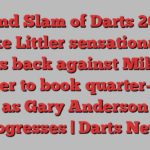 Grand Slam of Darts 2024: Luke Littler sensationally fights back against Mike De Decker to book quarter-final spot as Gary Anderson also progresses | Darts News