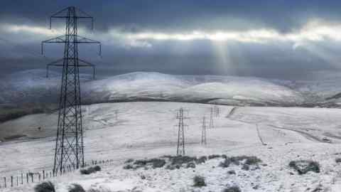 View from the Lecht in winter in Aberdeenshire, Scotland