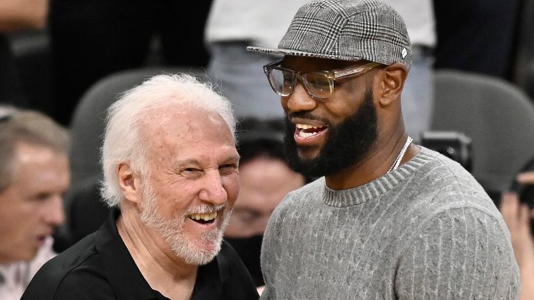 Gregg Popovich and LeBron James