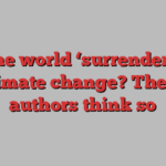 Has the world ‘surrendered’ to climate change? These authors think so