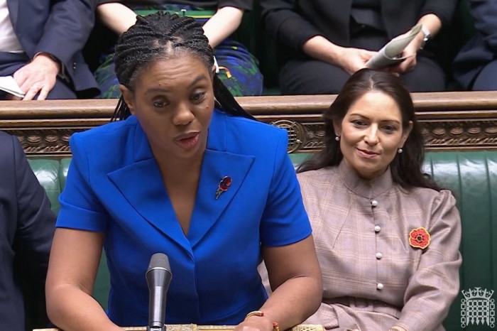 New Tory party leader Kemi Badenoch at her first Prime Minister’s Questions on Wednesday