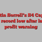 Martin Sorrell’s S4 Capital hits record low after latest profit warning