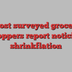 Most surveyed grocery shoppers report noticing shrinkflation