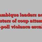 Mozambique leaders accuse protesters of coup attempt as post-poll violence escalates