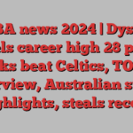 NBA news 2024 | Dyson Daniels career high 28 points, Hawks beat Celtics, TODAY interview, Australian star’s highlights, steals record