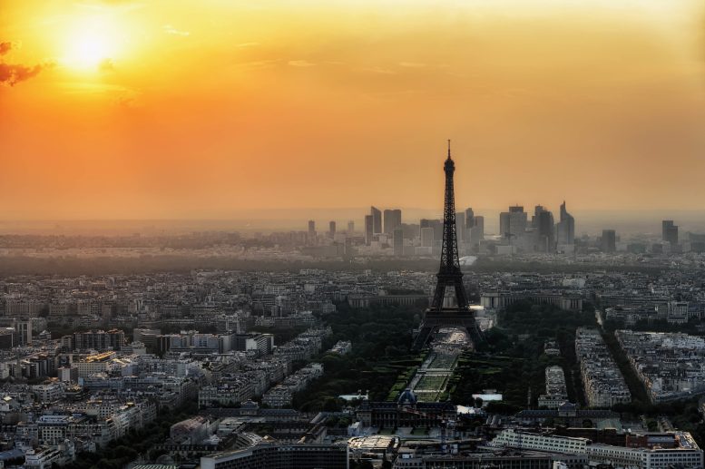 Paris Skyline Heat Wave