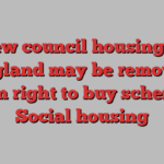 New council housing in England may be removed from right to buy scheme | Social housing