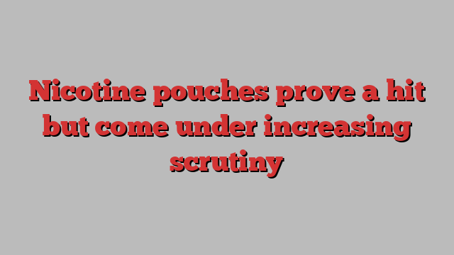 Nicotine pouches prove a hit but come under increasing scrutiny