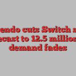 Nintendo cuts Switch sales forecast to 12.5 million as demand fades