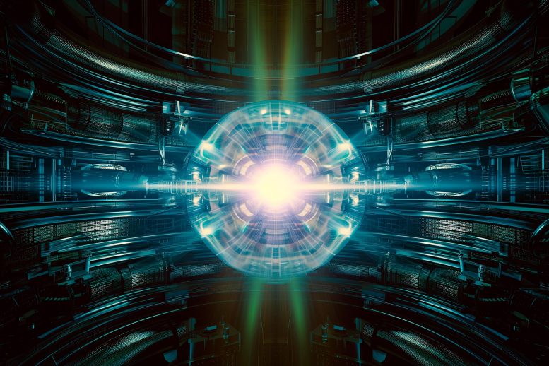 Nuclear Fusion Energy Reactor Plasma Art Illustration