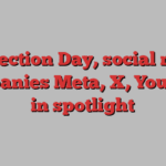 On Election Day, social media companies Meta, X, YouTube in spotlight