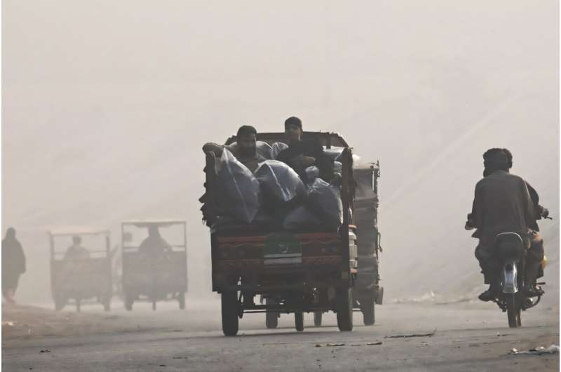 Air pollution in Pakistan's second biggest city Lahore soared on Saturday, with an official calling it a record high