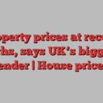 Property prices at record highs, says UK’s biggest lender | House prices