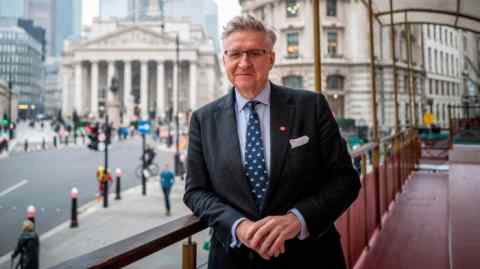 The new Lord Mayor of London, Alastair King, photographed at the Mansion House in the City of London