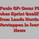 Sao Paulo GP: Oscar Piastri snatches Sprint Qualifying pole from Lando Norris with Max Verstappen in fourth | F1 News