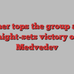 Sinner tops the group after straight-sets victory over Medvedev