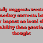 Study suggests western boundary currents have bigger impact on local climate variability than previously thought