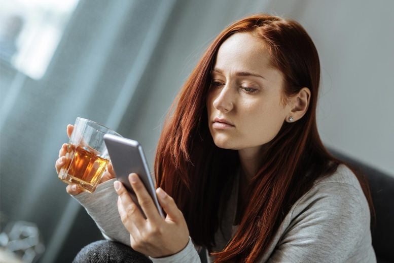 Woman Alcohol Smartphone