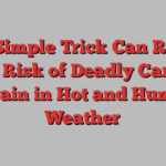 This Simple Trick Can Reduce Your Risk of Deadly Cardiac Strain in Hot and Humid Weather